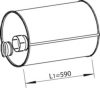 DINEX 47322 Middle-/End Silencer